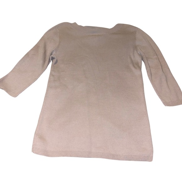 The Limited Classic Beige Sweater with Keyhole & Bow Accent on Back NWOT - Picture 2 of 3